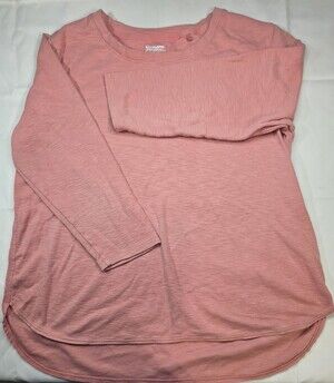 Kirkland Signature Long Sleeve T-Shirt Size Large Coral Pink Sku 0376